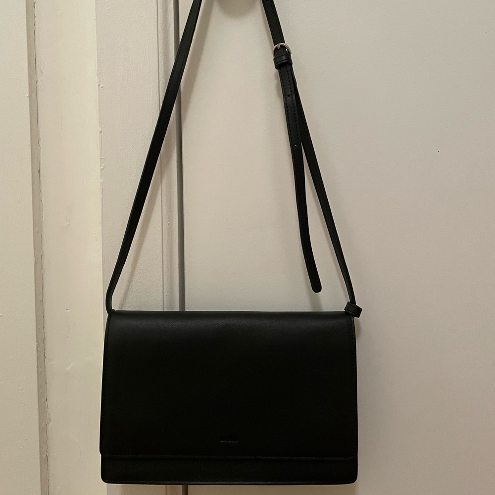 Baggu black leather crossbody